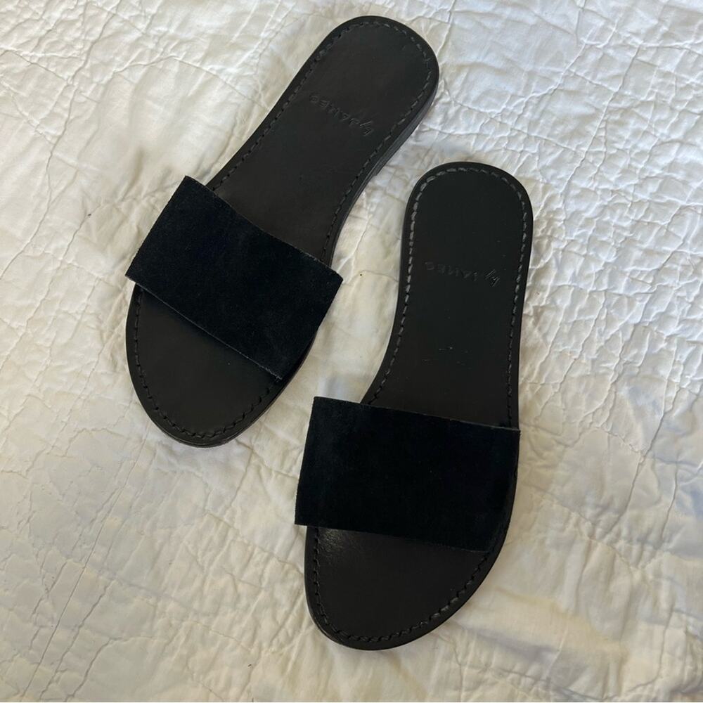 By James Black Suede Slide Sandals